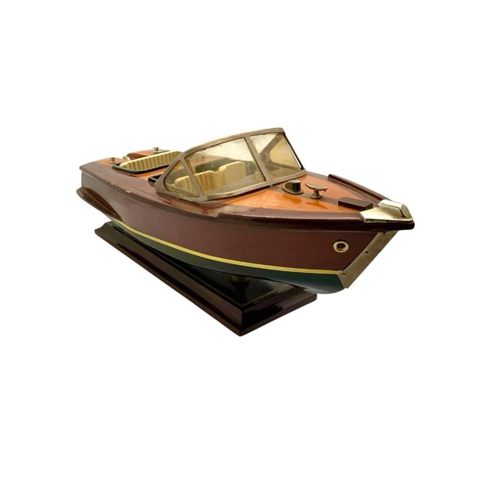 Boat Model Wood Luxury Design Vintage Nautical Office Decor Gift